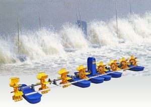 8-impellers long-arm paddlewheel aerator